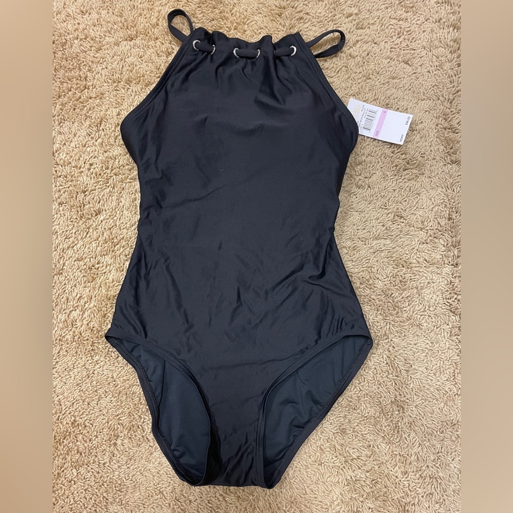 Michael Kors Black One-Piece Swimsuit - size 6 (New With Tags)